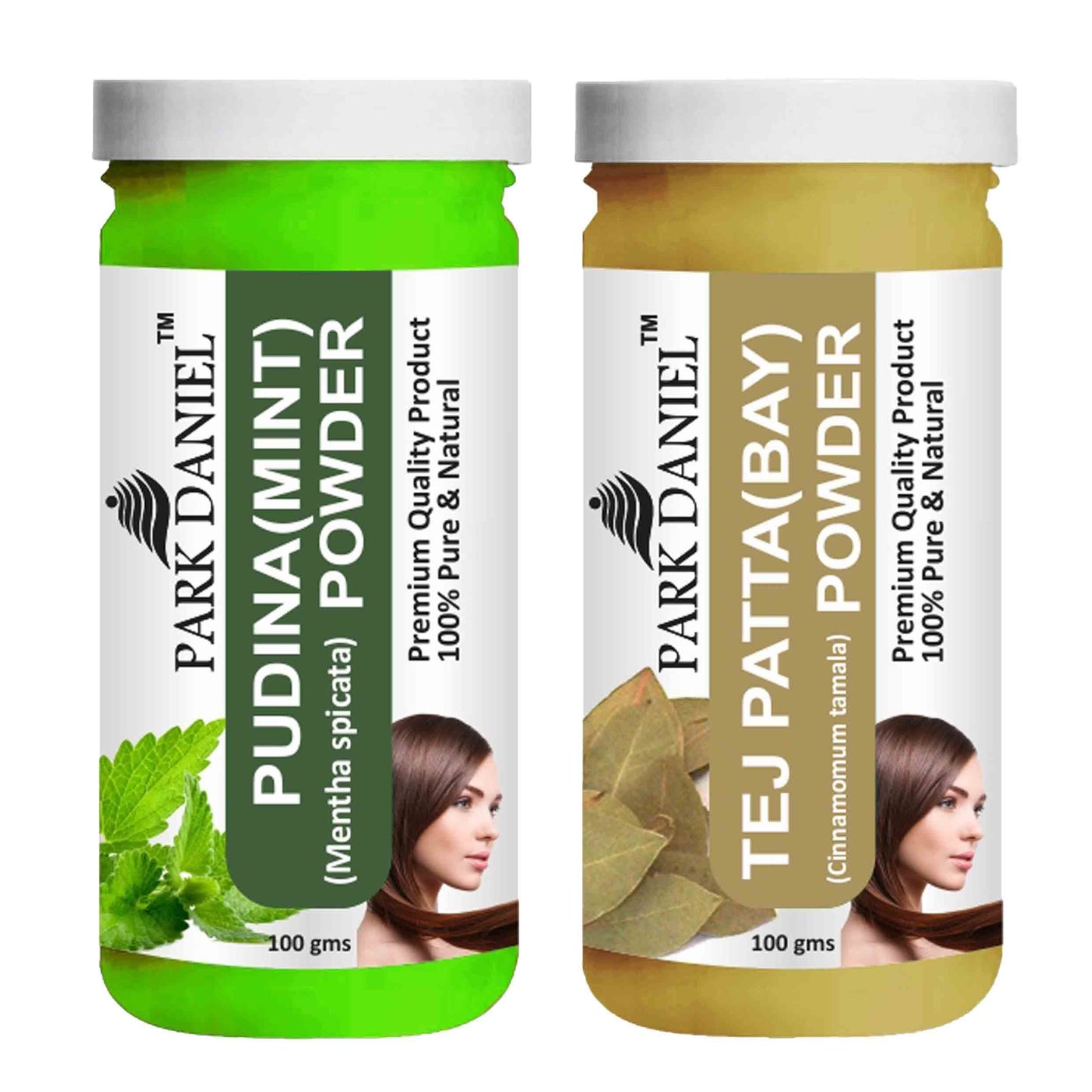 Park Daniel Pudina Powder & Tej Patta(Bay) Powder Combo pack of 2 Jars of 100 gms(200 gms)