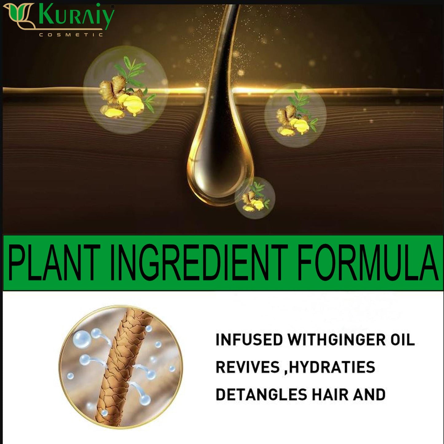 Kuraiy natural herbal Aloe Vera Shampoo 200 ml - Paraben Free Organic Shampoo (200 ml)