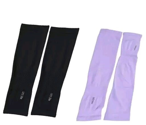 Unisex Cotton/Nylon Full Hand Arm Sleeve Gloves (Pack Of 2 Pair)