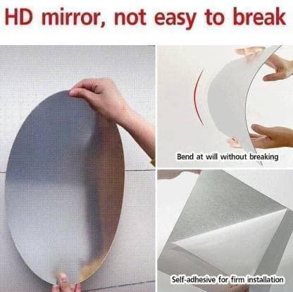 WallDaddy Pentagon Shape Plastic Mirror For Wall Size (20x30)Cm Flexible Mirror Pentagon Mirror