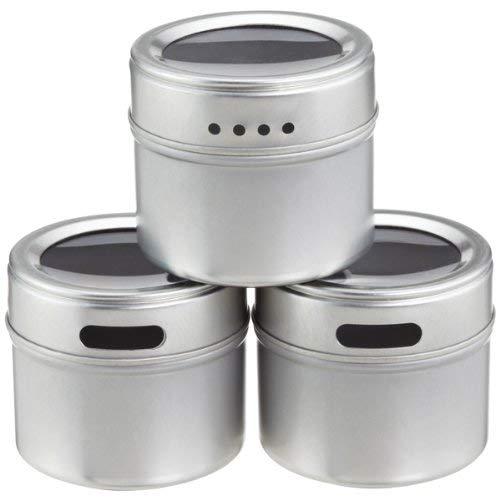 Spice Rack-Triangle Shape Magnetic Stainless Steel Spice Rack (Set of 6)