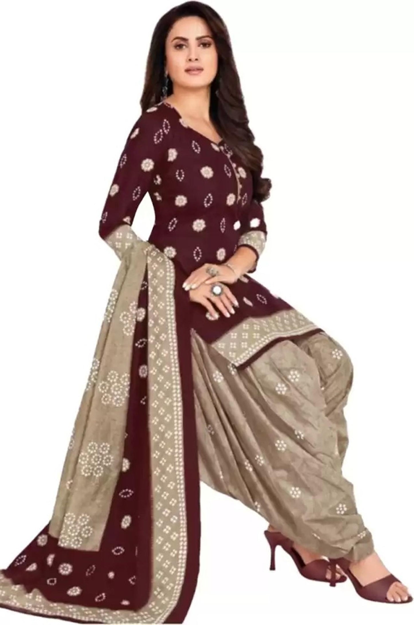 Beautiful Printed Crepe Dress Materials and suit
