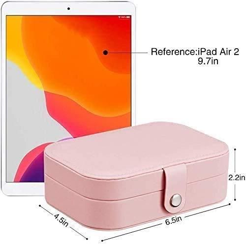 Jewelry Case- Portable PU Leather Double Layer Travel Jewelry Storage Display Case
