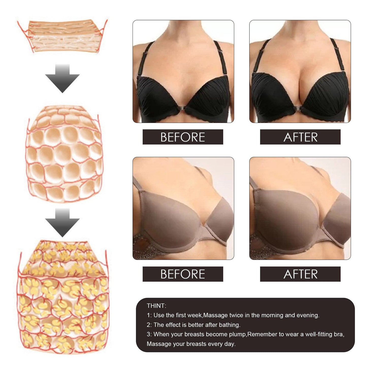 KURAIY Big Breast Oil for breast uplift, breast enlargement, breast growth & used as breast oils & breast tightening oil.