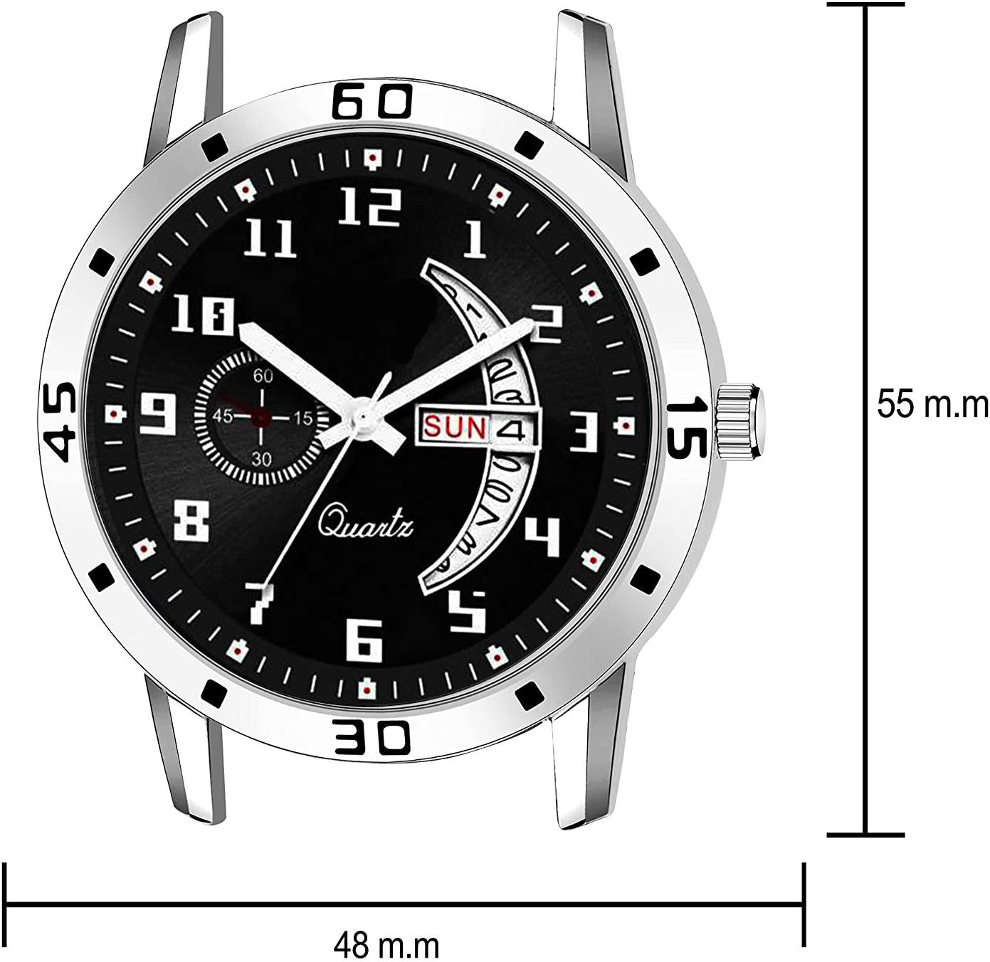 Men's Analog Watch HMT New Black DD T Cut Arrow