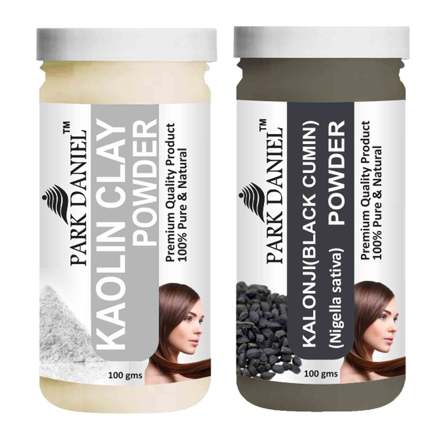 Park Daniel Kaolin Powder & Kalonji(Black Cumin) Powder Combo pack of 2 Jars of 100 gms(200 gms)