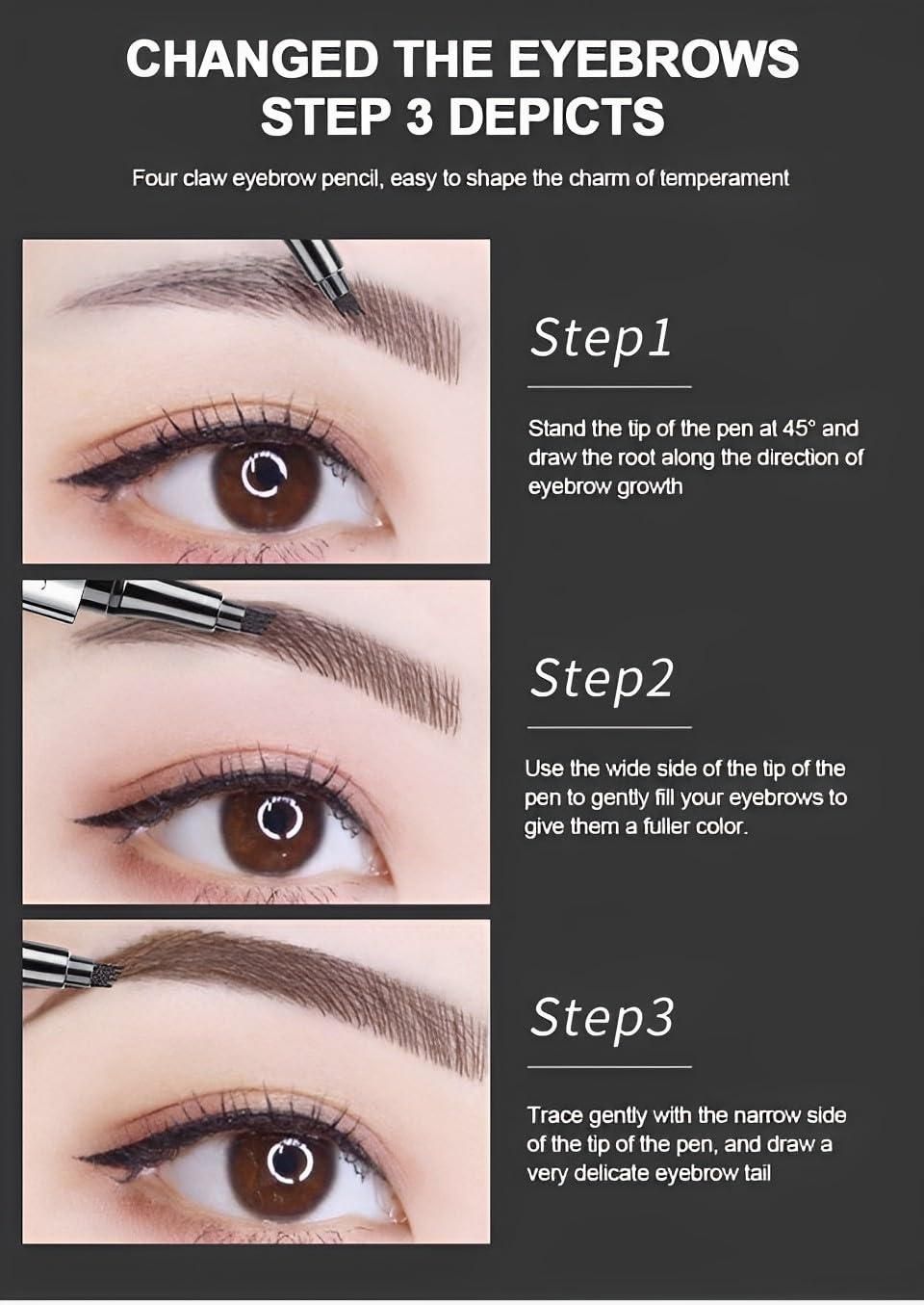 Waterproof Seamless 4 Micro-fork Tip Eyebrow Pencil�