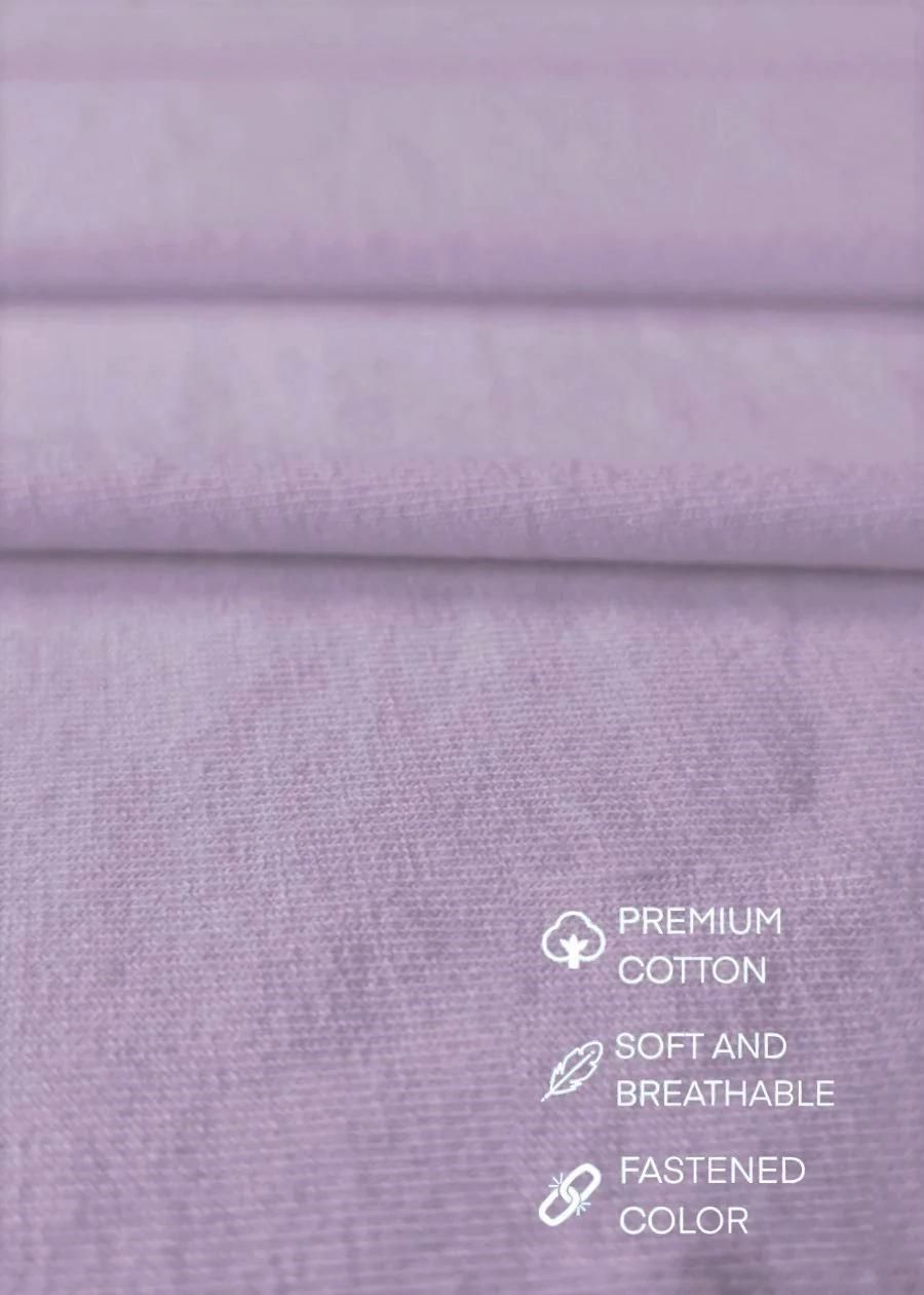 Teeshut Lilac Mens Solid Half Sleeves T-shirt