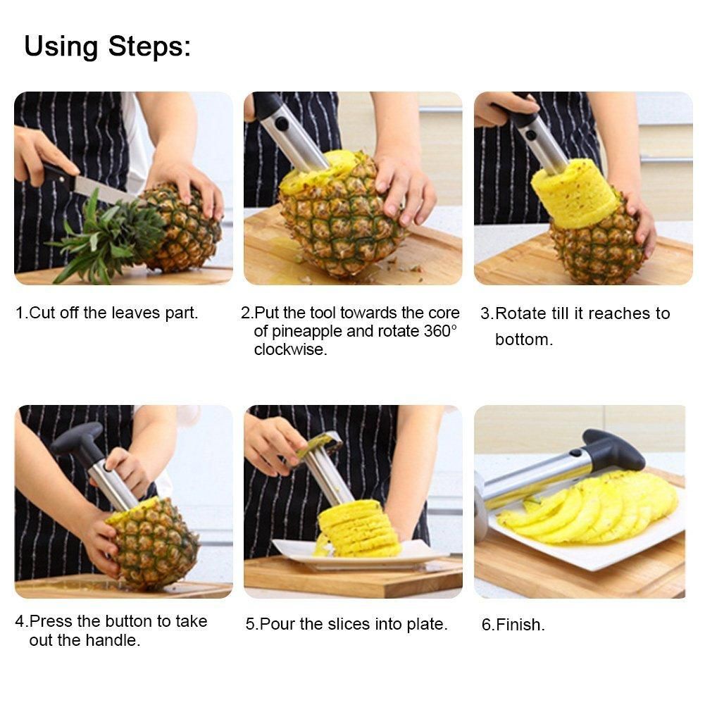 Stainless Steel Pineapple Cutter and Fruit Peelers