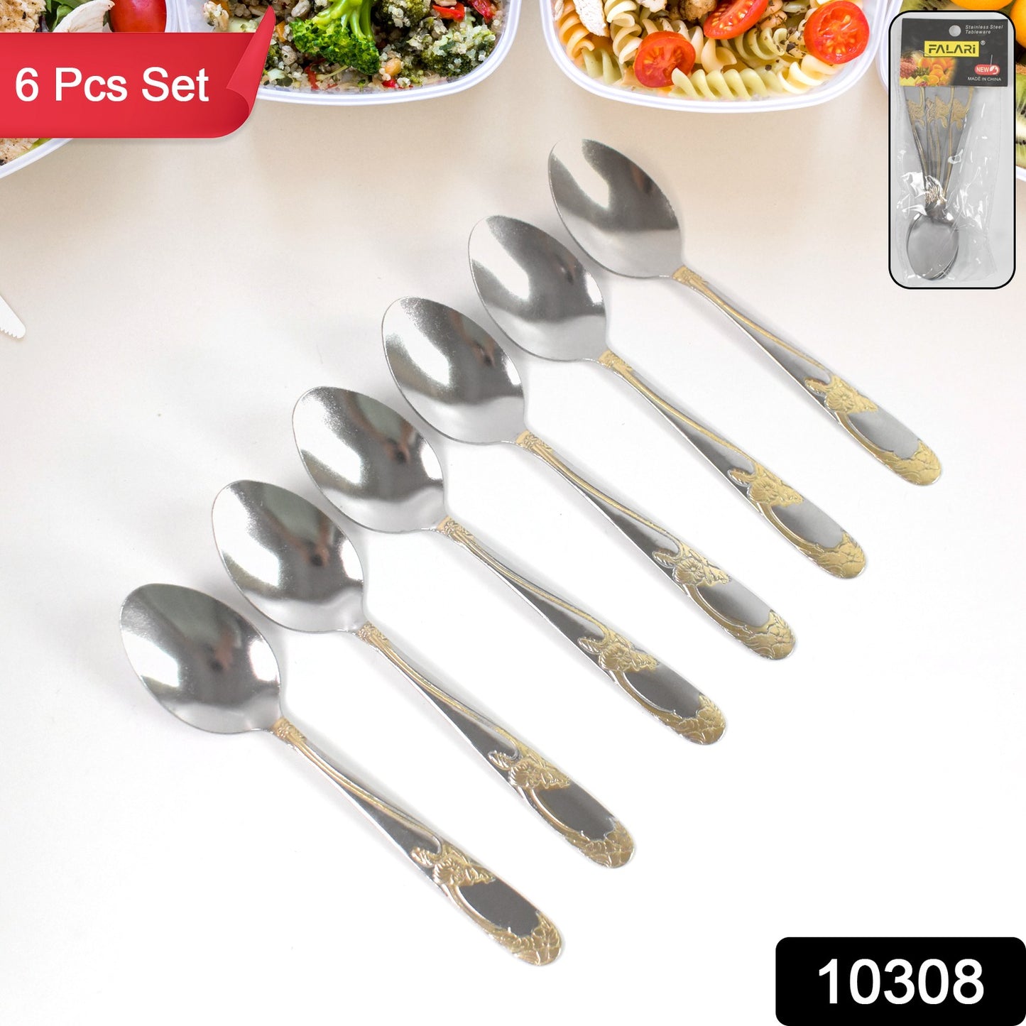 Stainless Steel Table Spoons Baby Spoon Set Set Of 6
