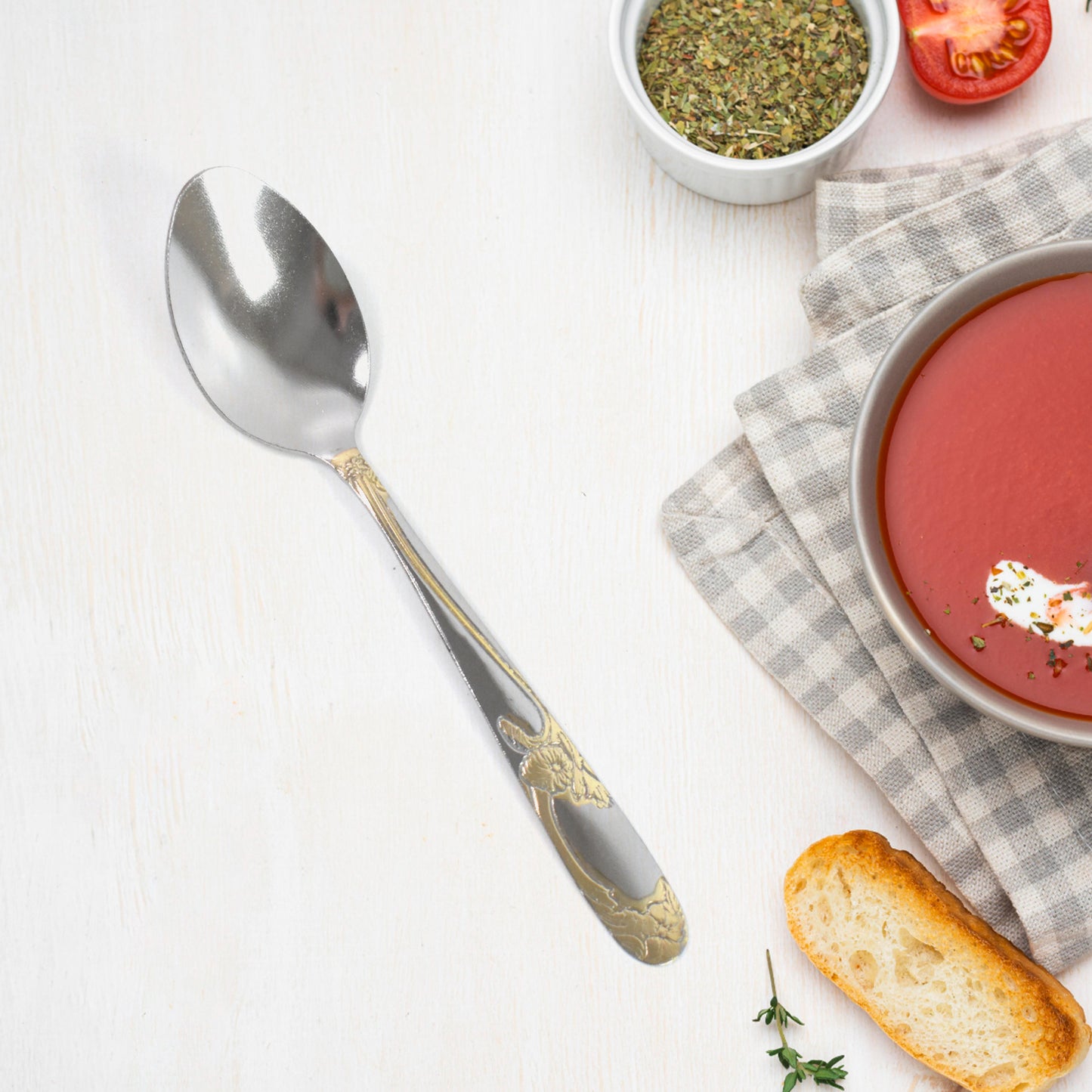 Stainless Steel Table Spoons Baby Spoon Set Set Of 6