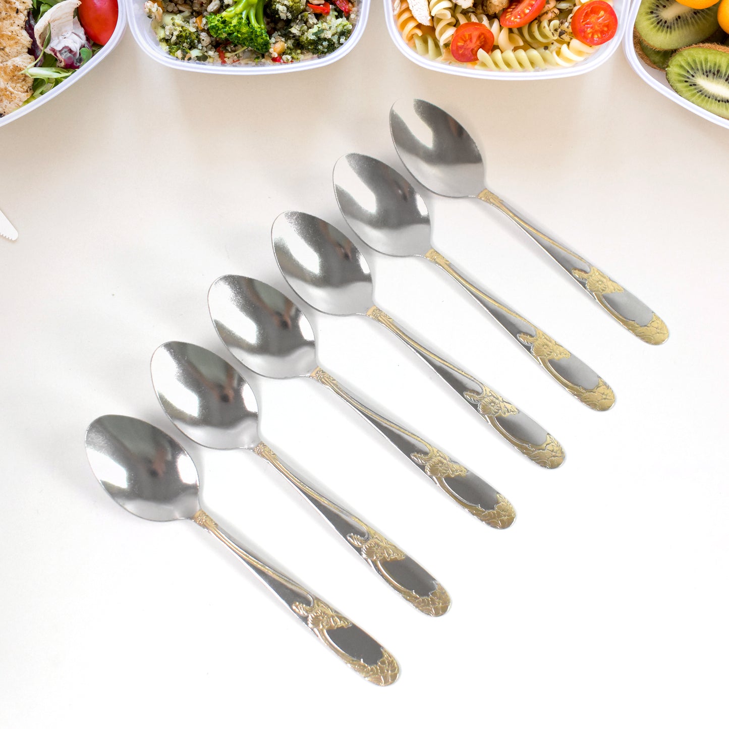 Stainless Steel Table Spoons Baby Spoon Set Set Of 6