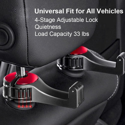 Premium Car Seat Back Hooks with Phone Holder(Pack of 2)