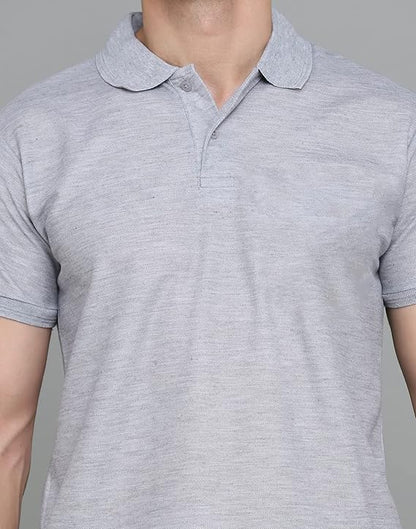 Poly Cotton Solid Half Sleeves Mens Polo T-shirt (Pack of 4)