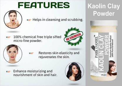 Park Daniel Kaolin Powder & Kalonji(Black Cumin) Powder Combo pack of 2 Jars of 100 gms(200 gms)