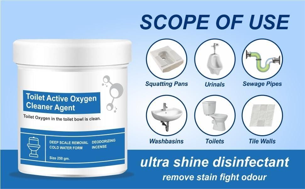 Toilet Cleaner Powder & Toilet Super Active Cleaning Liquid Agent